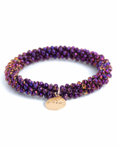 BEADZ - Violet Rainbow (gold charm)