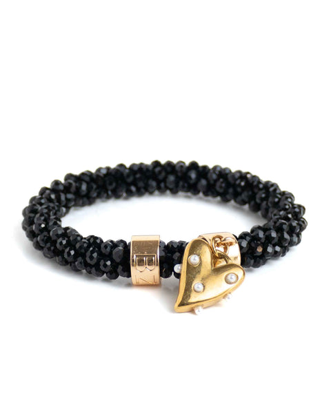 BEADZ LUX - Black Heart Pearls (RVS Gold)