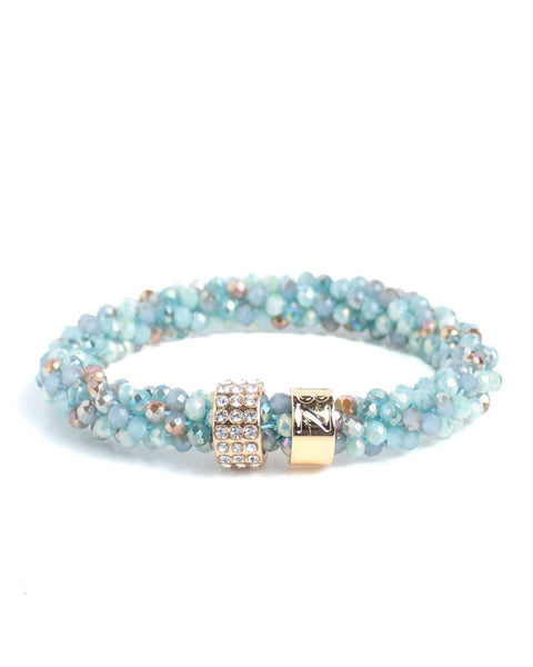 BEADZ LUX - Ice Blue Mix  (RVS Gold)