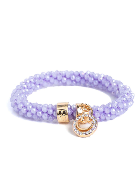 BEADZ LUX - Lavendel Pastel Smiley (RVS Gold)