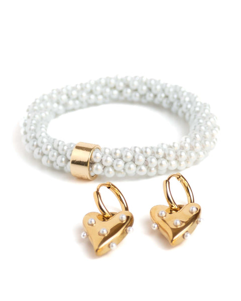 SET + BOX - Pearl Heart