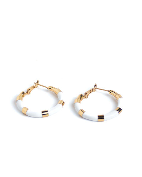 EARRINGS - White Gold Loopz