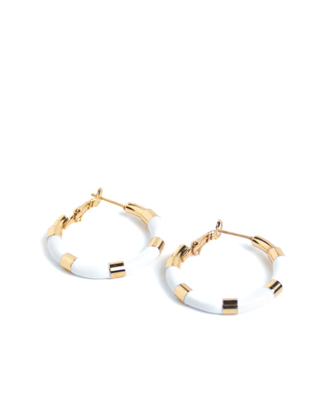 EARRINGS - White Gold Loopz